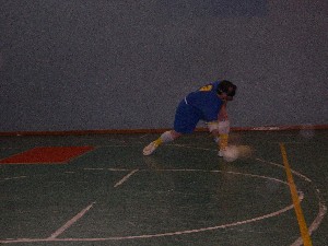 Un'azione di gioco di torball