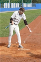 Tedoldi si posiziona in battuta nella gara dei fuoricampo