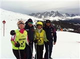 Florinda, Elisabetta, Gigi e Alberto sulla pista di discesa.