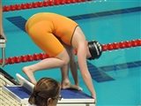 Martina sul blocco pronta per tuffarsi