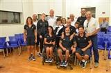 La squadra di para-rowing insieme al Presidente Giuseppe Abbagnale