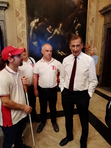 Il Sindaco Giuseppe Sala con Francesco Cusati e Fabio Dragotto