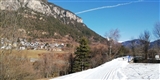 Pista della Marcialonga vista da Tesero.
