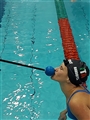 Martina, In Acqua, In Primo Piano Con La Cuffia Italia Con Il Nome Rabbolini, Finito L'allenamento Che Da Un Bacio Alla Pallina Del Tapper.