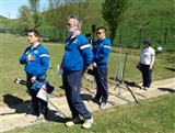 Sentitissimo Momento Dell'inno Nazionale Che Apre L'evento,Con Gli Arcieri Del GSD Sulla Linea Di Tiro.