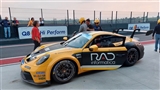 La bellissima Porsche da corsa gialla.