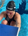 Martina In Primo Piano Pronta Per la Partenza A Dorso Attaccata Al Blocco