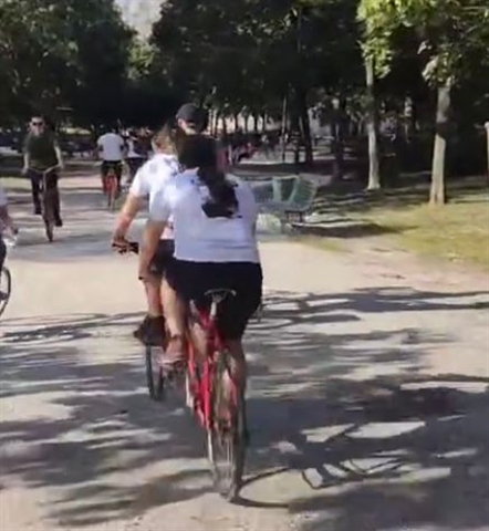 Giusi e Chiara in formazione sul Tandem