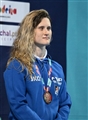 Martina In Primo Piano Durante La Premiazione Con Al Collo La Medaglia D iBronzo