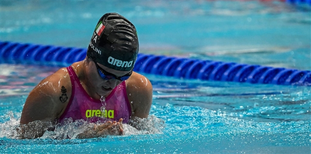 Martina Rabbolini In Primo Piano Mentre Nuota A Rana